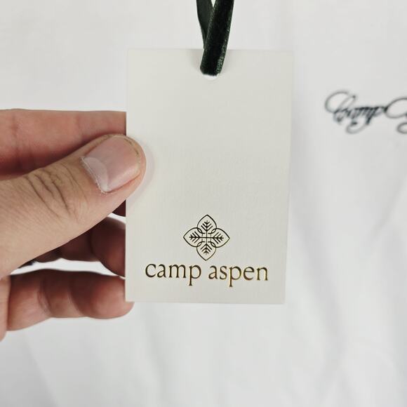 Camp Aspen Snow Leaf White T- Shirt Mens Size XL Oatmeal NWT Streetwear - Picture 4 of 11